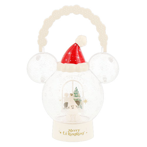 Disney迪士尼 |Merry Lil RingRing Mickey 东迪2024圣诞精灵妖精米奇系列七彩发光雪花图案透明手提灯笼球