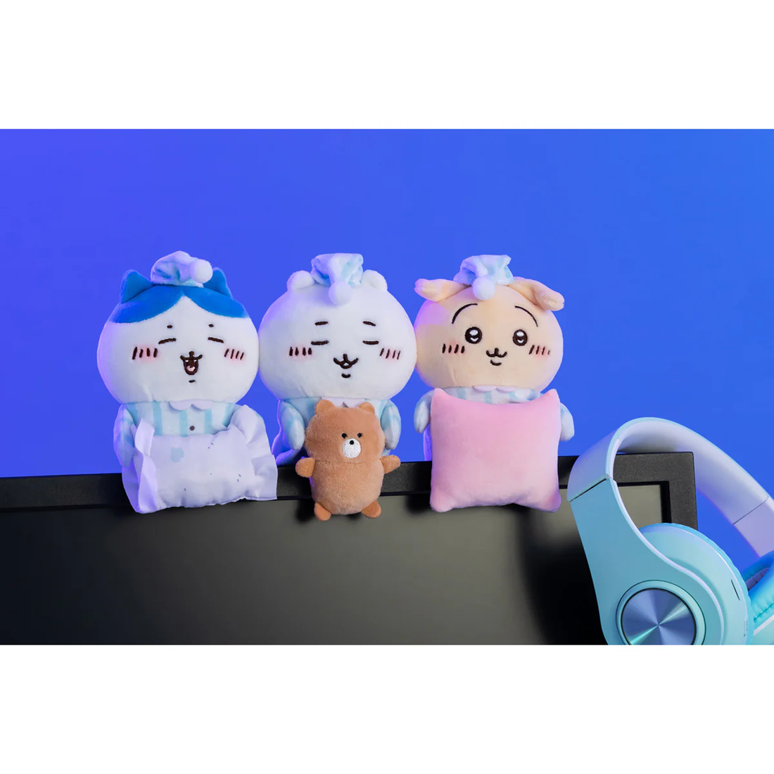 chiikawa|Sleepy Hook-and-loop Watching from Your Desktop Cookie Plush Dolls/Plush Toy|145×100×60mm approx.