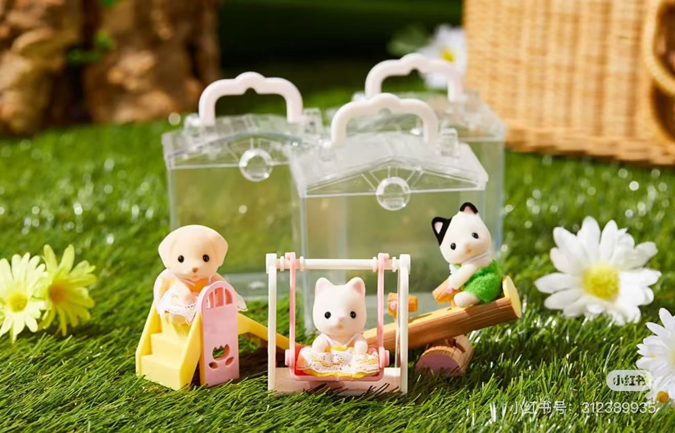 SylvanianFamilies|Baby house SEESAW Charcoal Cat B-40
