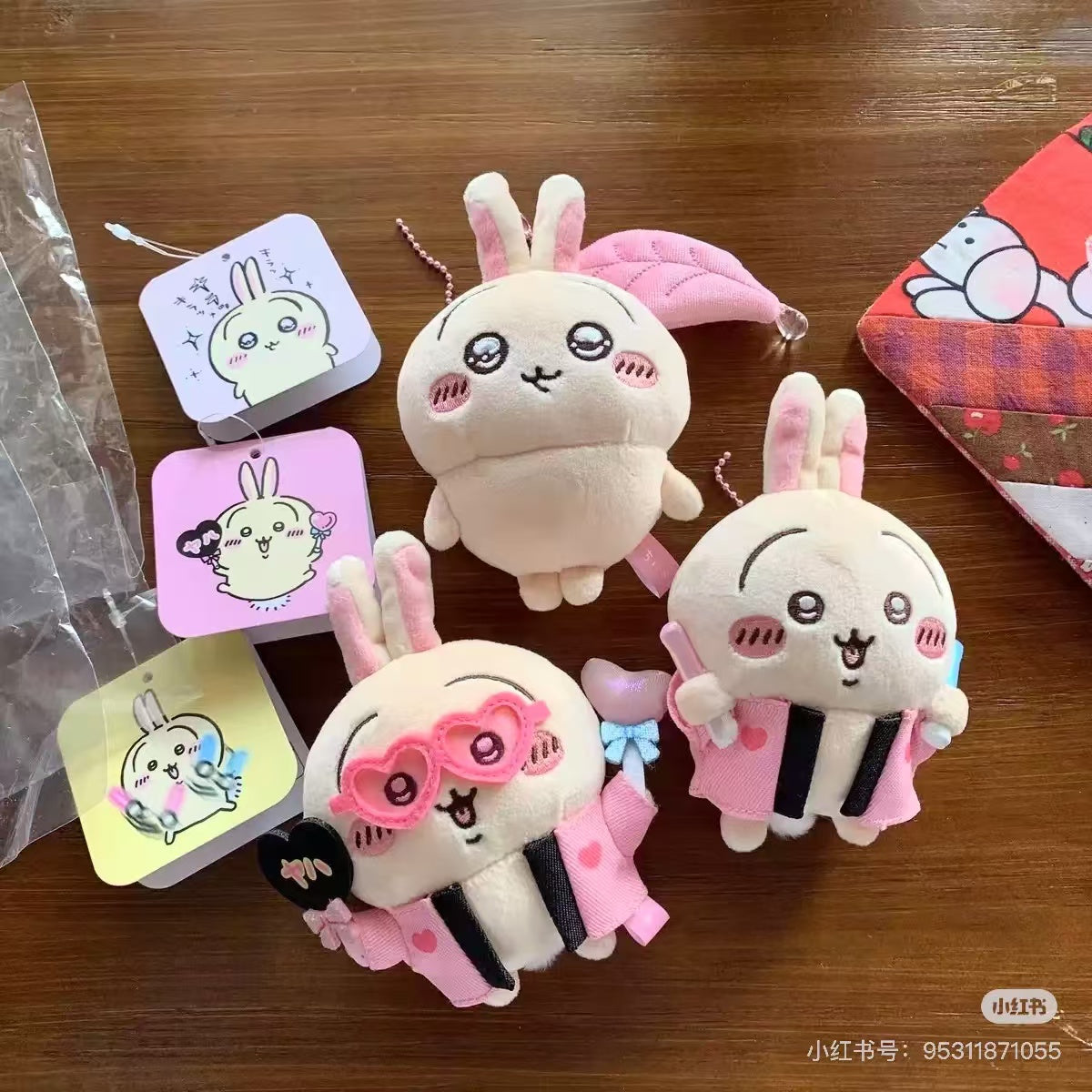 Chiikawa|Otaku Activity Fan Usagi Mascot Holder /Plush Keychain|130×135×50mm approx.