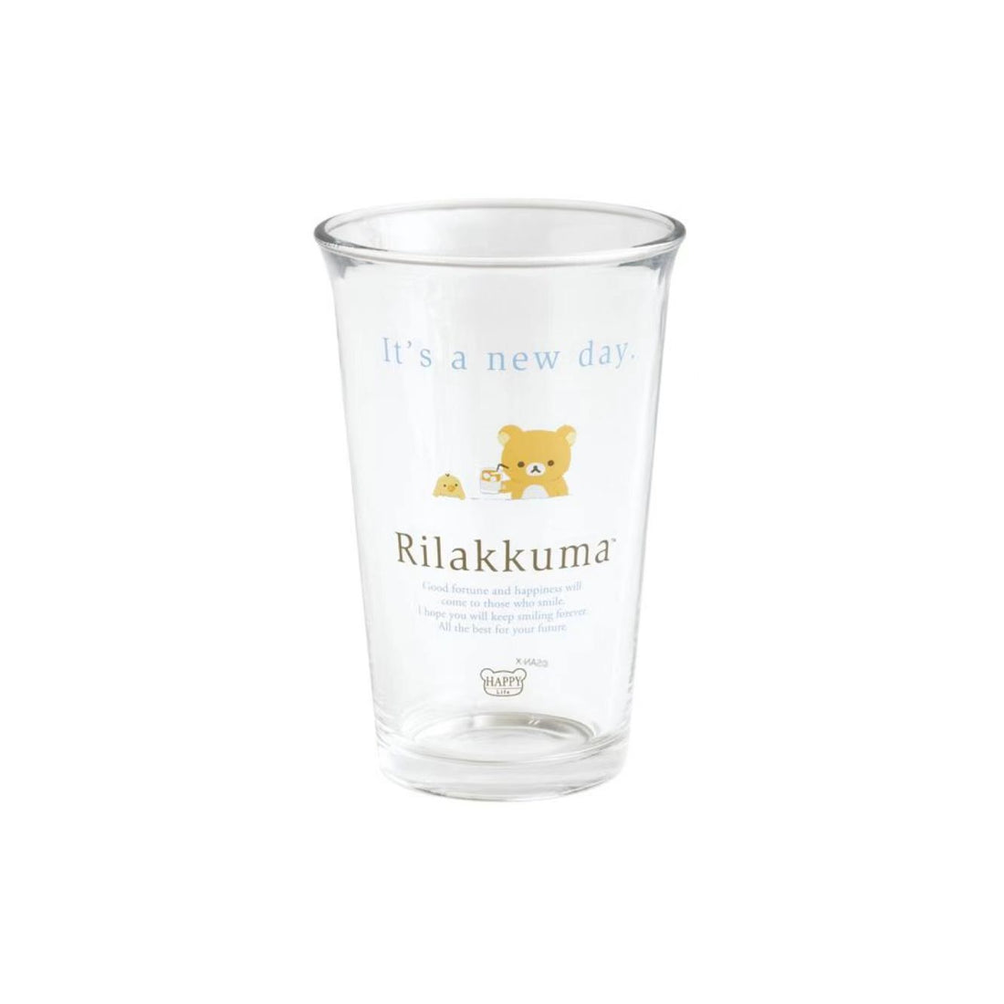 Rilakkuma|San-X Glass Tumbler - Kiiroitori & Rilakkuma : Happy Life|360ml approx.