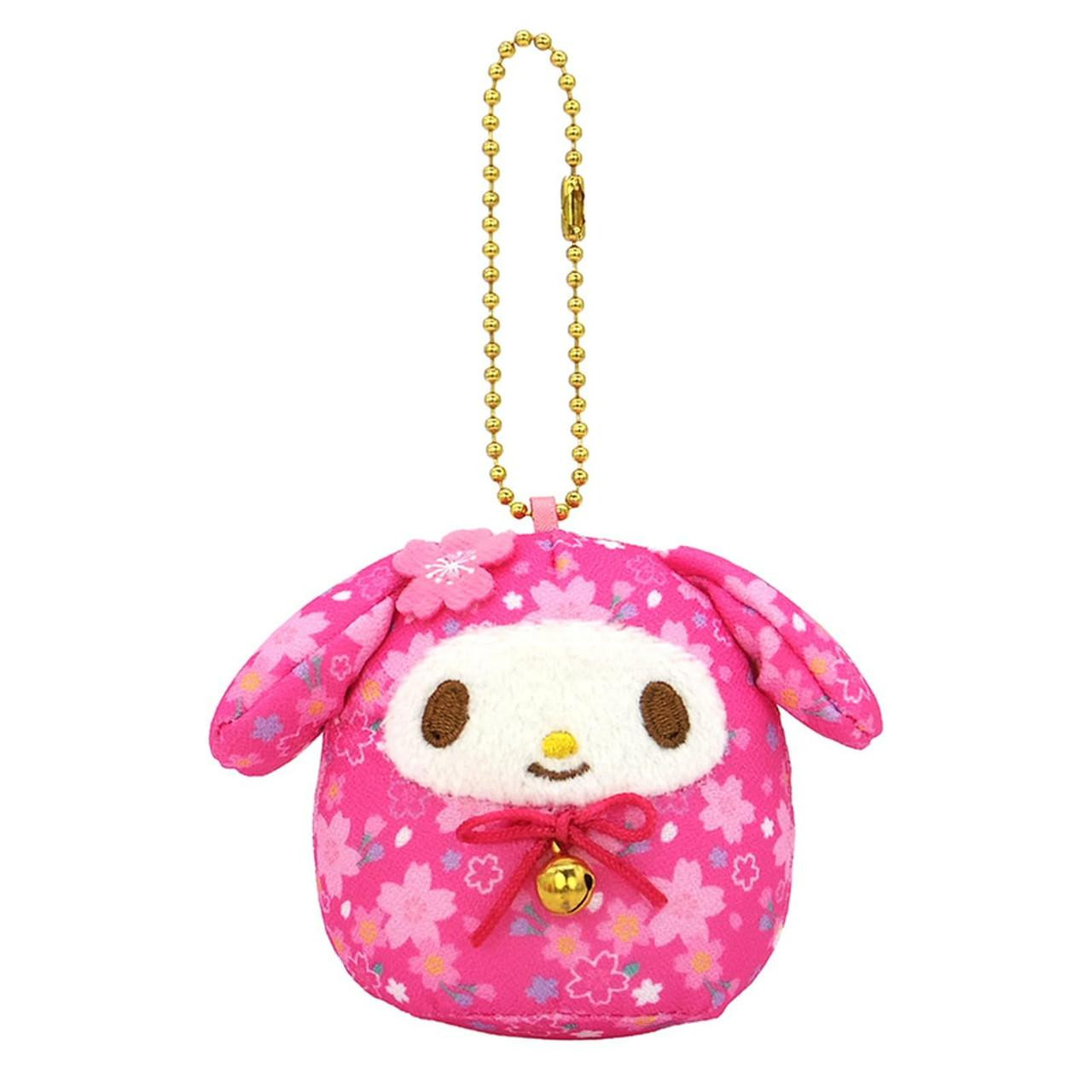 Sanrio|Daruma Japanese New Year Sakura Mascot Holder /Plush Keychain| 65×70×50mm approx.