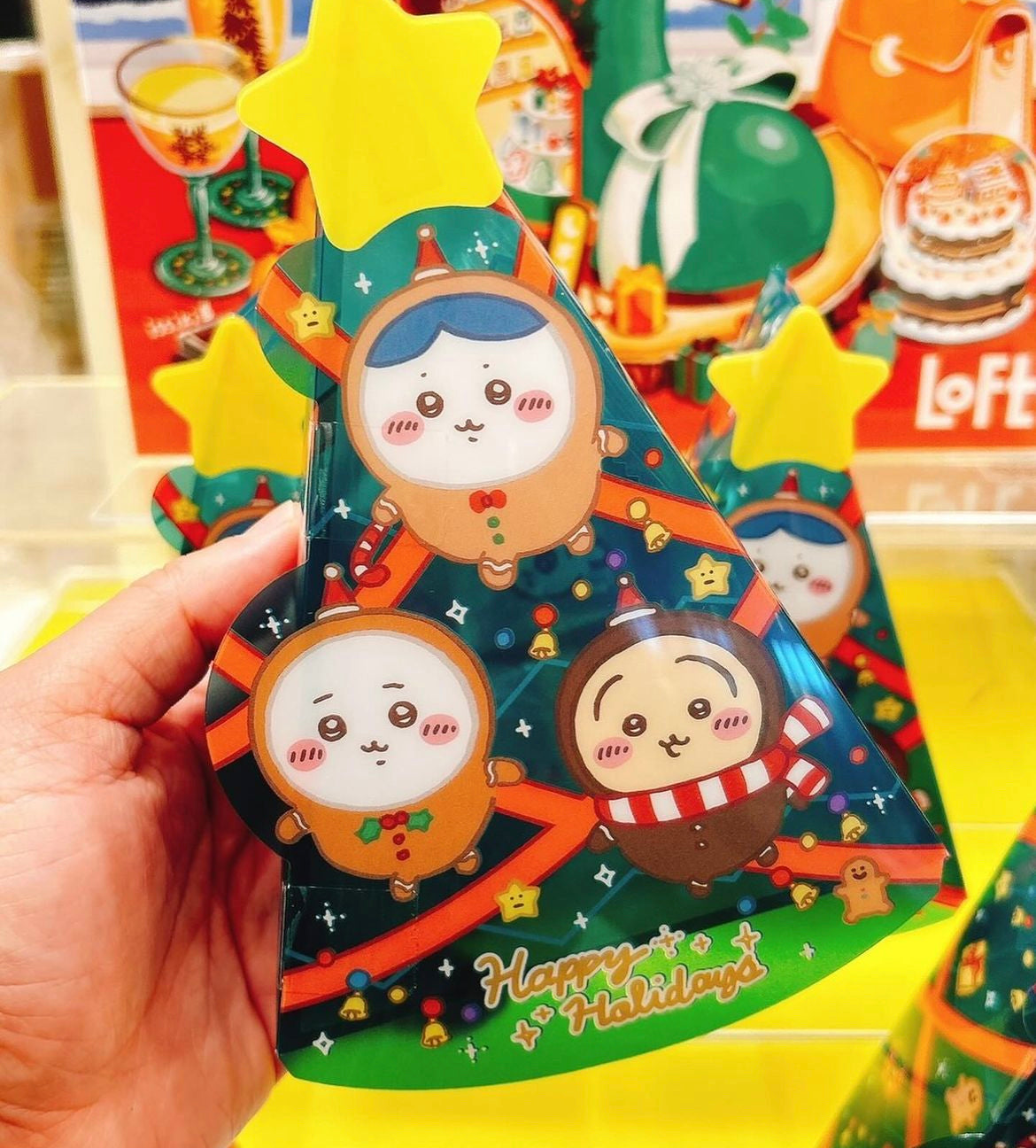 chiikawa吉伊卡哇|摇摆圣诞树糖果礼盒/伴手礼|30g/横幅119×高さ180×奥行き53(mm)【25.08】