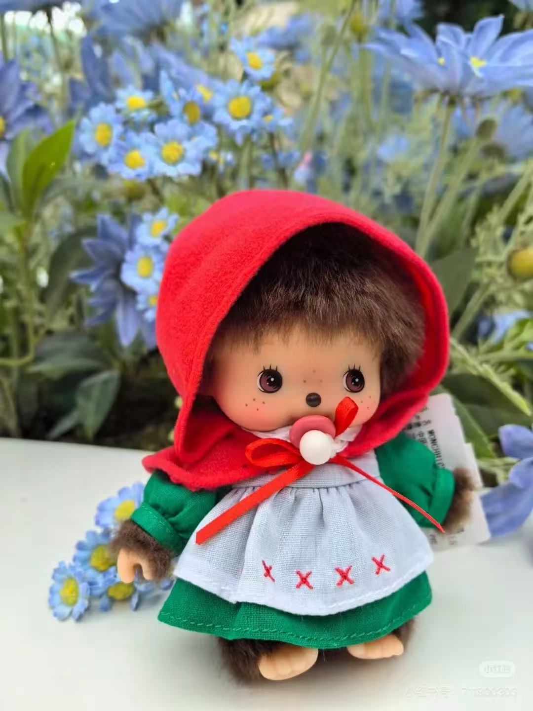 Monchhichi|Babychhichi Revival Dance Party Little Red Riding Hood &Wolf Plush Dolls/Plush Toy|H13.5 x W10 x D7cm approx.