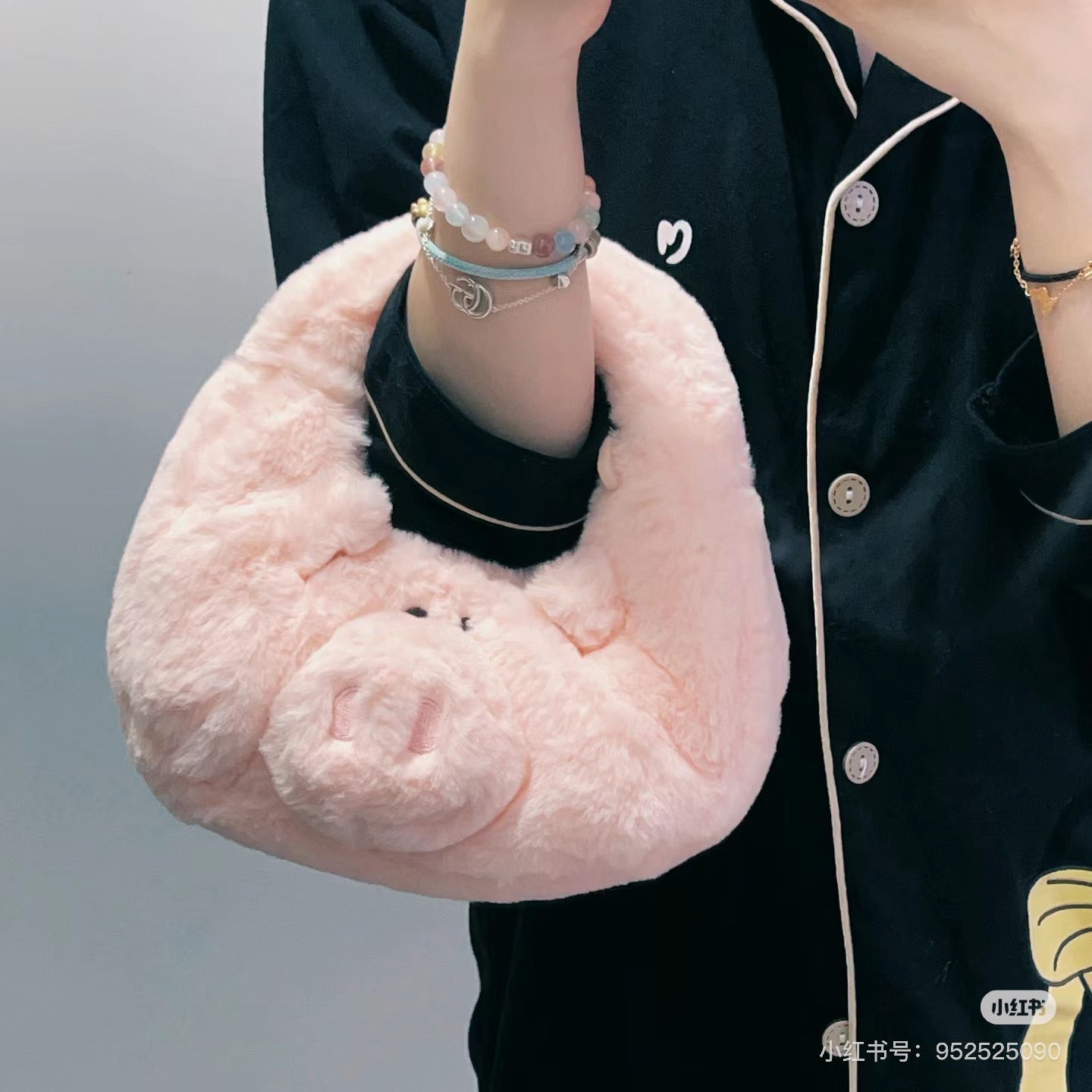 Disney SH|萌动秋日毛茸茸大脸手提包/软绵绵超好摸