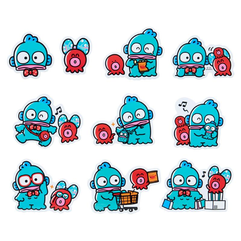 Sanrio|Hangyodon 40th Anniversary Happy Life Sticker & Case Set| 12×0.2×8cm approx.