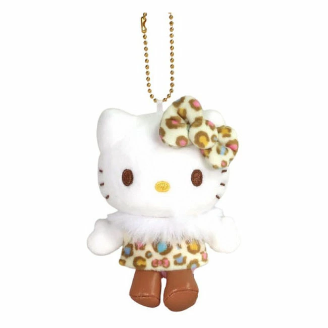 HelloKitty|Sanrio 50th Anniversary Collection Standard Leopard Mascot Holder /Plush Keychain|85x100x45mm approx.