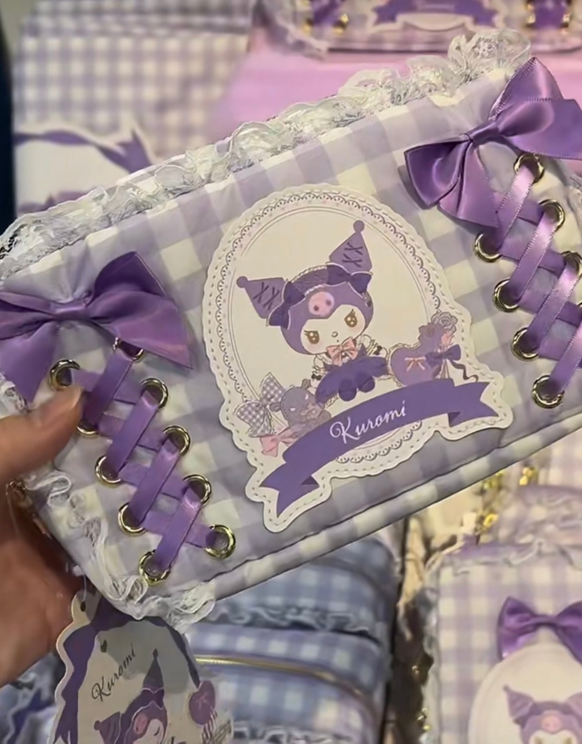 Sanrio|Kuromi Lolita Cosmetic Pouch|21.5×8×14cm approx.