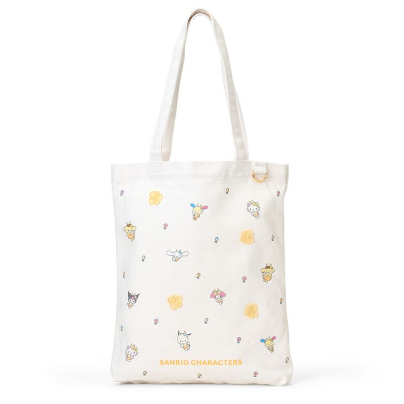 Sanrio|Flower-Loving Hachi tote bag|.31cm x 5cm x 37cm approx.