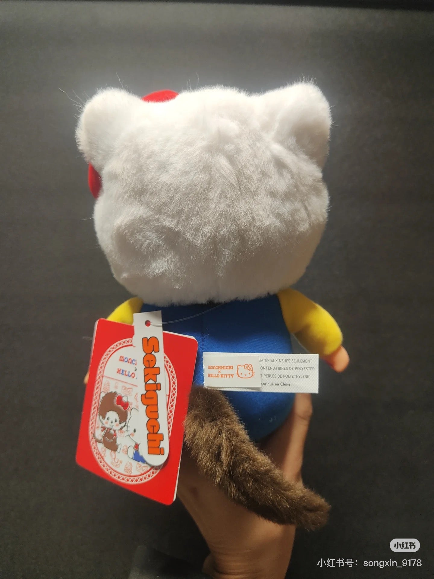 Monchhichi|Hello Kitty x Monchhichi Big Face Plush Toy|H18×W10×D7.5cm approx.