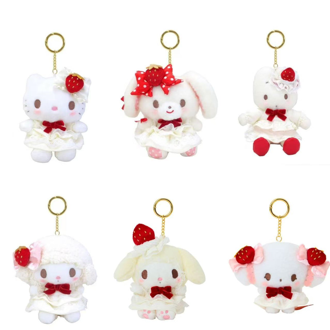 Sanrio|Sweet Cakes Collection Mascot Holder /Plush Keychain|15×6.5×11cm approx.