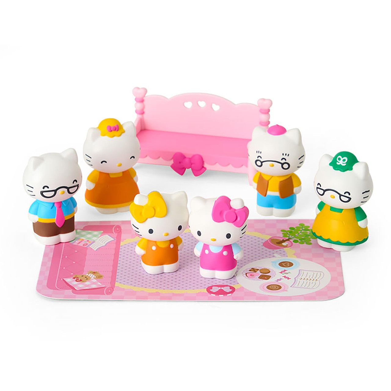 HelloKitty凯蒂猫|Sanrio Hello Kitty Doll Set Play Gift娃娃摆件手提箱礼盒套装/玩具/过家家|约 18.3 x 14.0 x 5.6cm