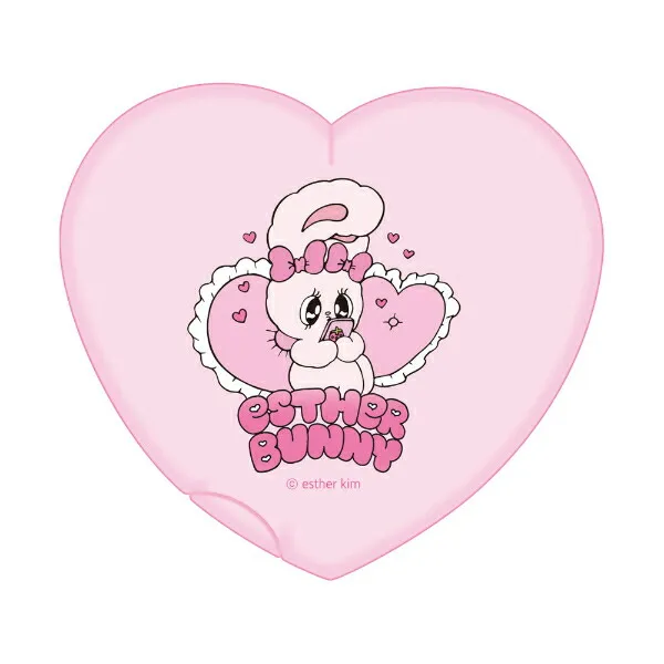 Esther Bunny|heart shaped mirror comb| 8.6cm x 9.3cm x 0.8cm approx.
