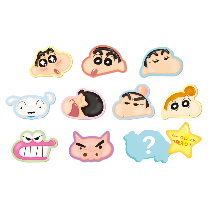Crayon shin-chan|Secret Pukupuku Sticker mystery bag/blind box/All 10 types|1pcs