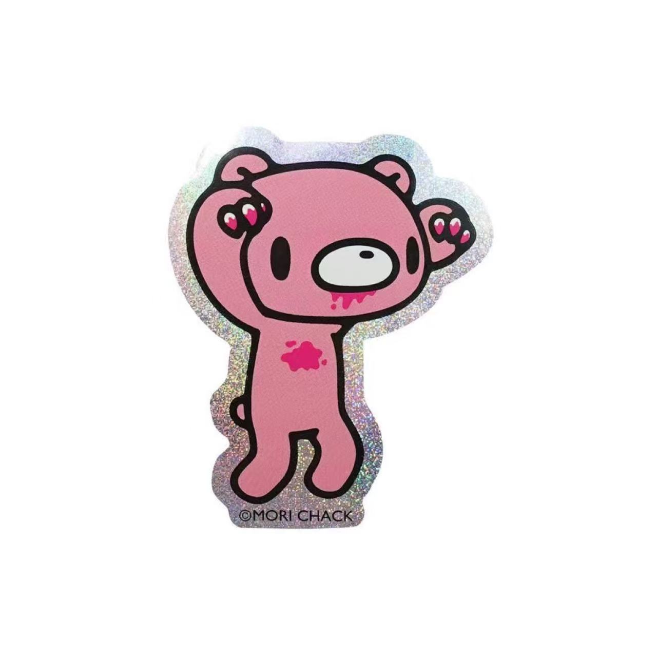 Gloomy Bear|GLOOMY The Naughty Grizzly Kirakira Sticker|H5.1 x W4.4cm approx.