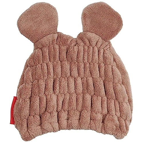 The bear’s school|Absorbent Quick Dry Animal Towel Cap|23cm x 17cm approx.