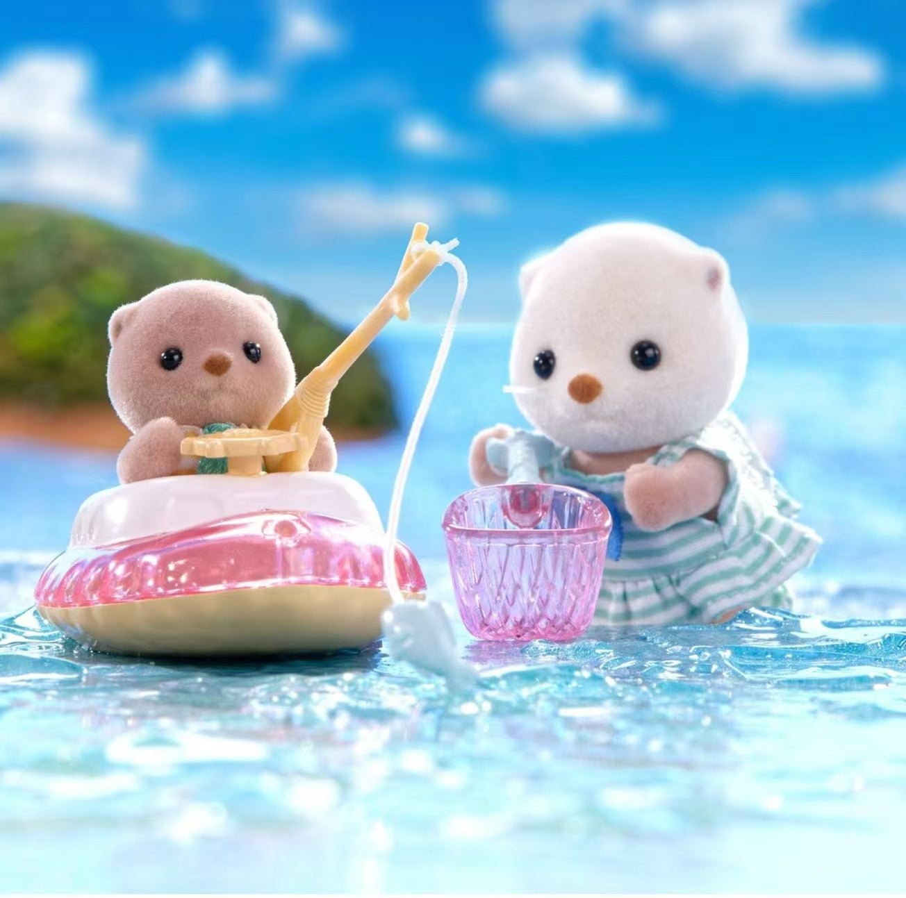 SylvanianFamilies|Sea Otter Sisters-Splashy Snorkel Set 5804
