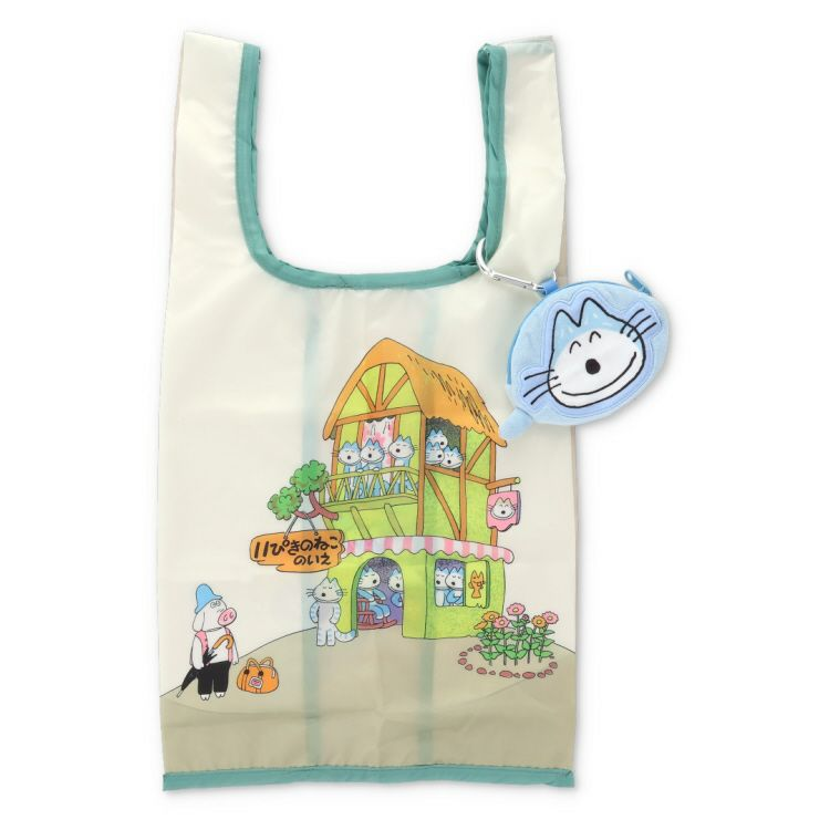 11 Cats|11 Cats and Pig Eco Bag|7.5cm x 11cm x 2.5cm approx.