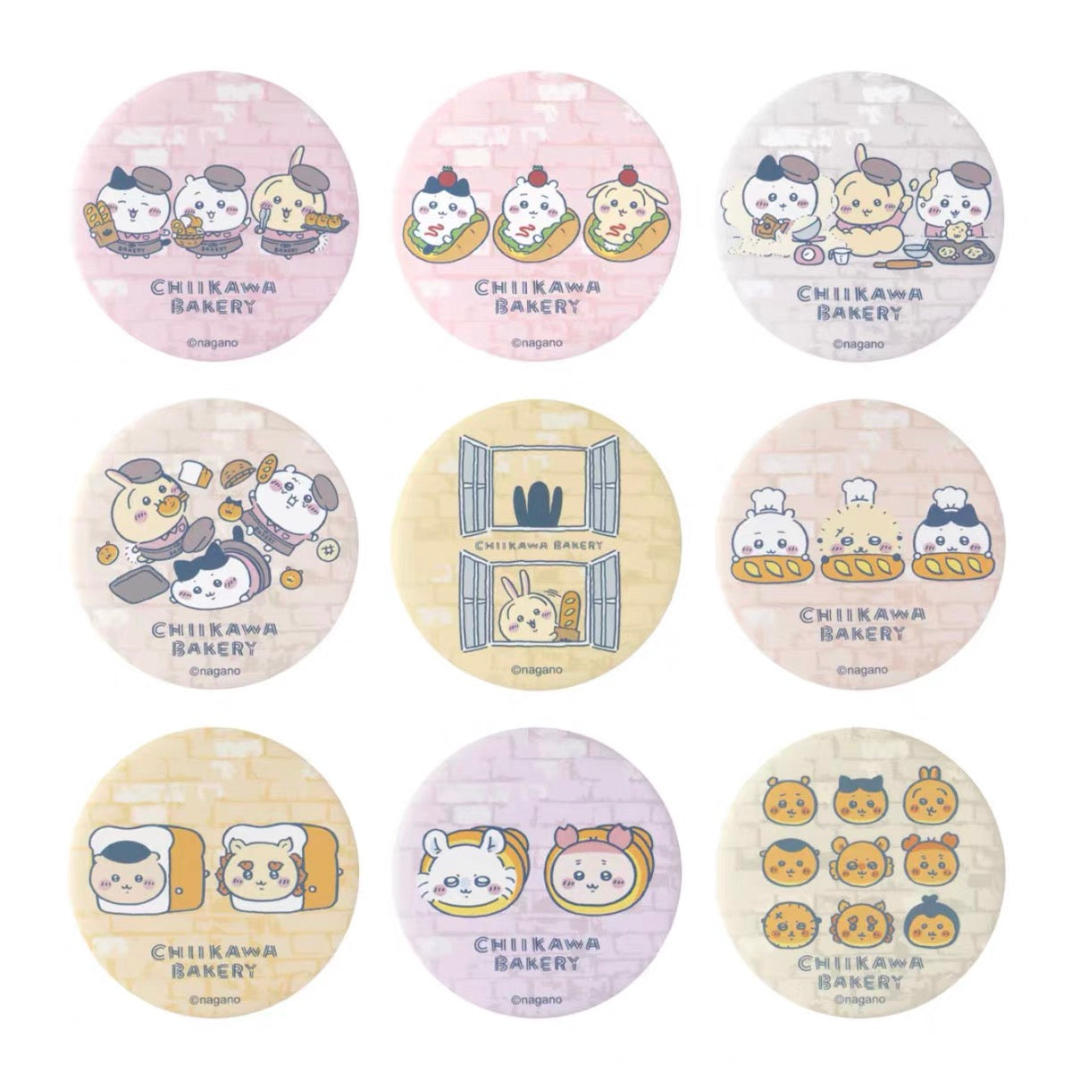 Chiikawa|Bakery Trading Matte Can Badge mystery bag/blind box/All 9 types|1pcs