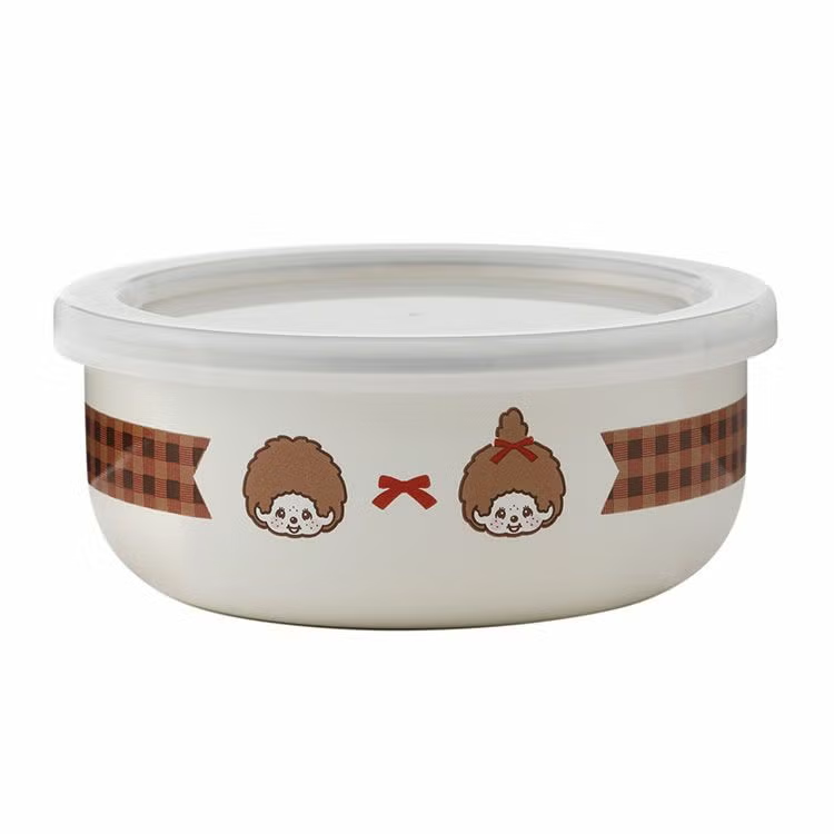 Monchhichi|Enamel Round Container|Φ13 x H5.5cm approx.