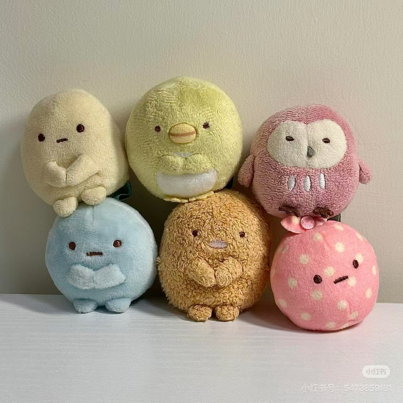 Sumikko gurashi角落生物|San-X Sumikko Gurashi Tenori Plush (SS)可爱角色基础款毛绒小玩偶/手玉|5 × 4.5 × 5 cm approx.