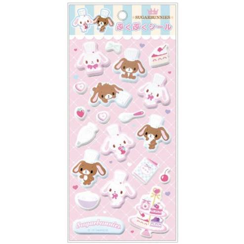 Sanrio|Sugarbunnies Tea Party Puffy Stickers|H185 x W95 x D2mm approx.