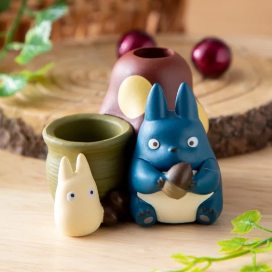 My Neighbor Totoro|Pencil holder figurines Middle & Little Totoro|H4.5 x W6.2 x D7cm approx.