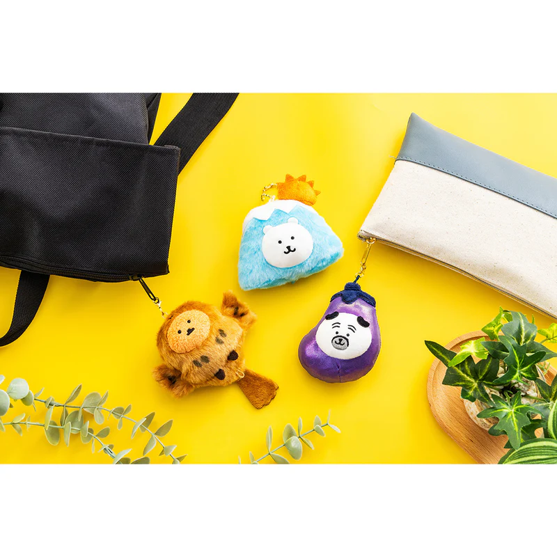 Nagano自嘲熊|Mascot Holder富士山+鹰+茄子三连毛绒玩偶挂件套组/包挂/可拆开|約H290×W110×D80mm