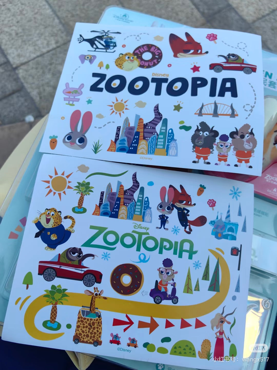 Disney迪士尼|《疯狂动物城》Judy朱迪&Nick尼克城市探索指南可爱卡套/磁贴套装