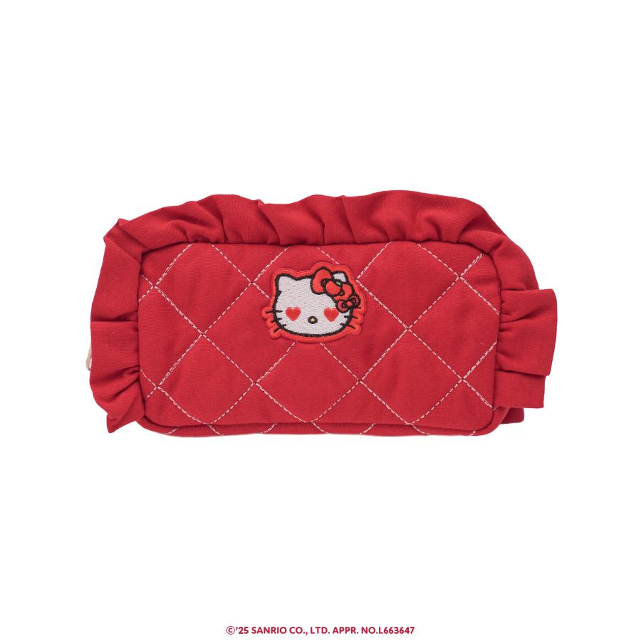 Sanrio|Apple Diner SURPRIZE Trading Heart Quilted Pouch|W175mm x H90mm x D100mm approx.