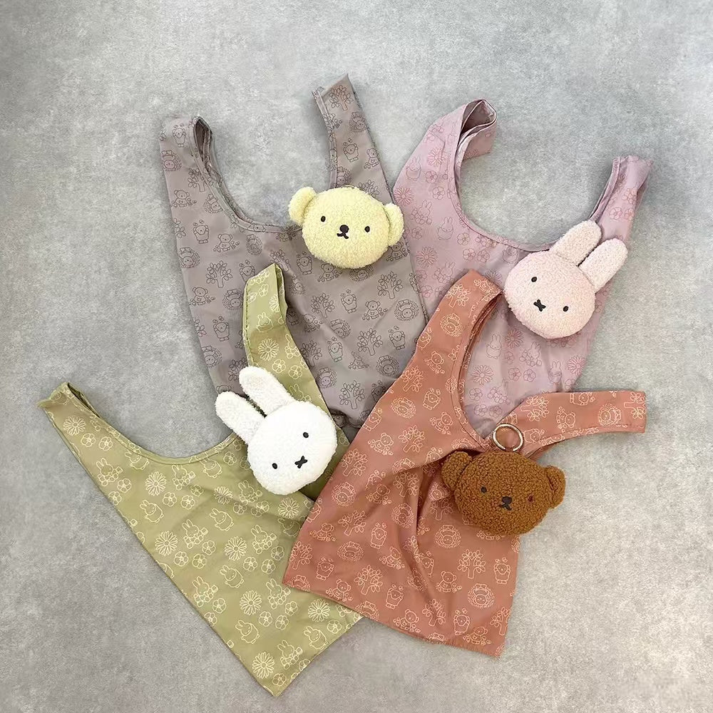 Miffy Bakery|Eco Bag Packable Pocketable Pouch/Plush Keychain|W12×H17×D5cm