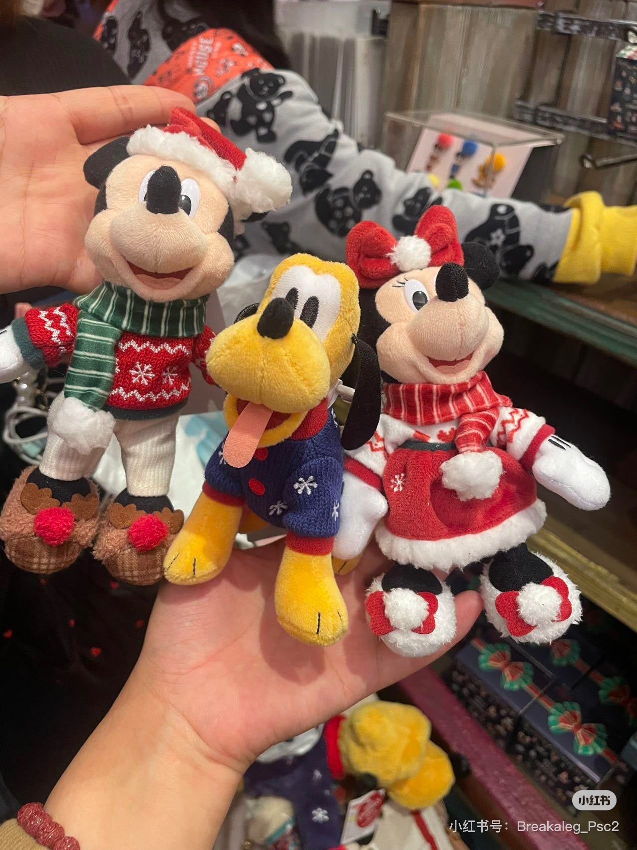 Disney迪士尼|东迪2024圣诞限定米奇米妮毛绒挂件/包挂