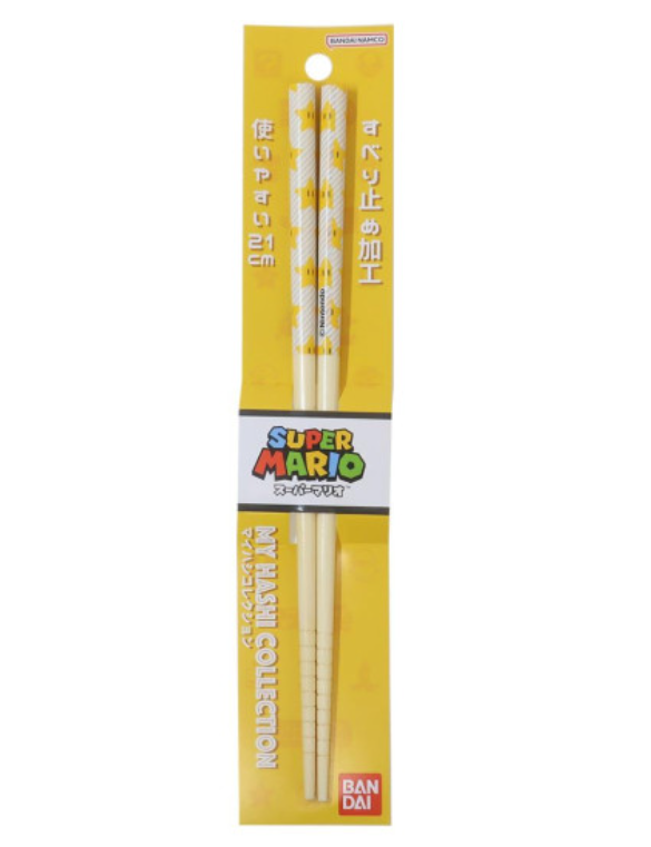 Nintendo任天堂|Mario Bamboo Chopsticks 21cm / Super Mario Brothers超级马里奥竹制筷子|约长210mm