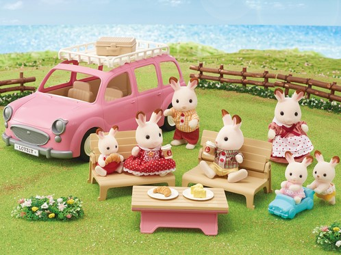 SylvanianFamilies森贝儿家族| Family picnic car粉色家庭野餐车套装玩具/过家家5535