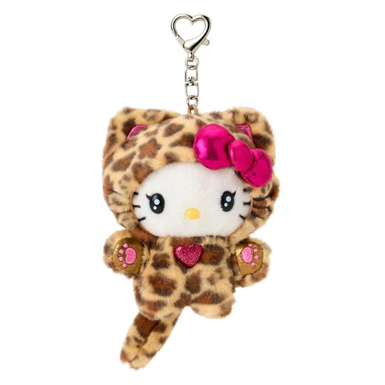 Sanrio|Leopard Gal Cat Mascot Holder /Plush Keychain|11×6×14cm approx.