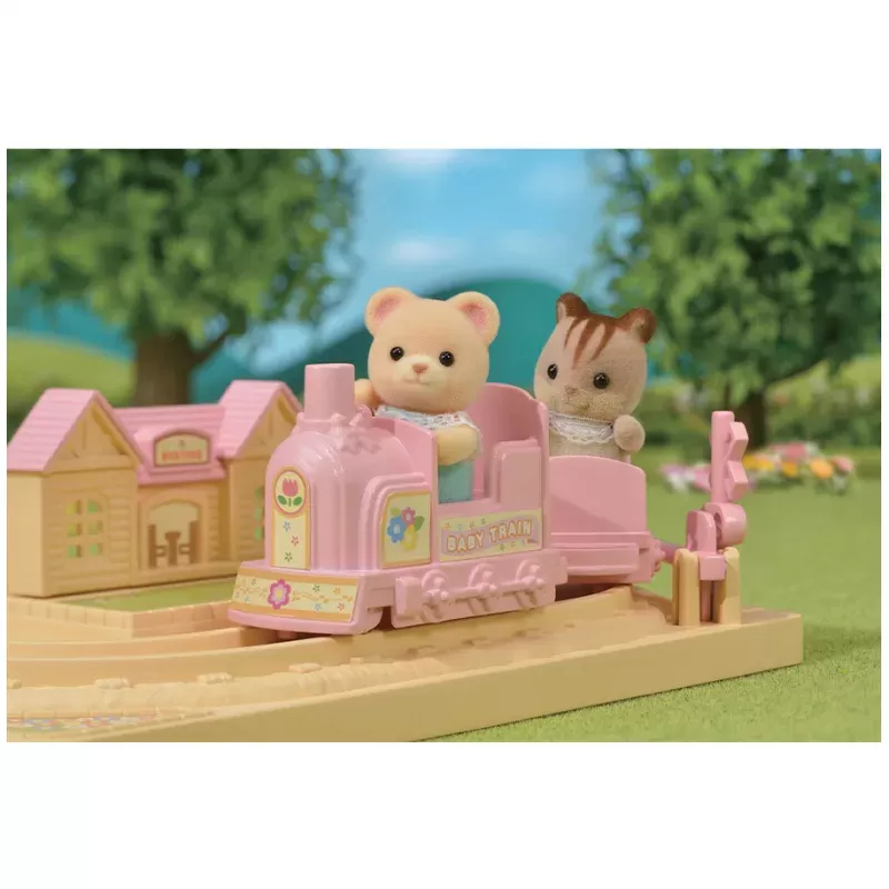 SylvanianFamilies森贝儿家族| Baby Choo-Choo Train快乐小火车+Bear Baby蜜熊宝宝套组/玩具/过家家5320