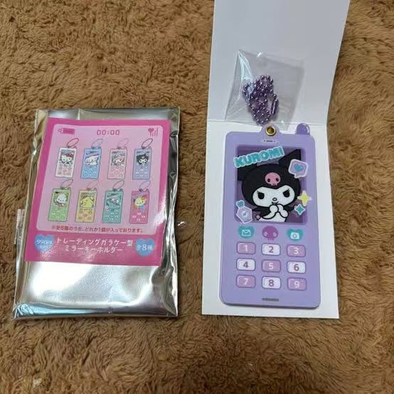 Sanrio|Trading flip-phone-style mirror keychain mystery bag/blind box/All 8 types|1pcs