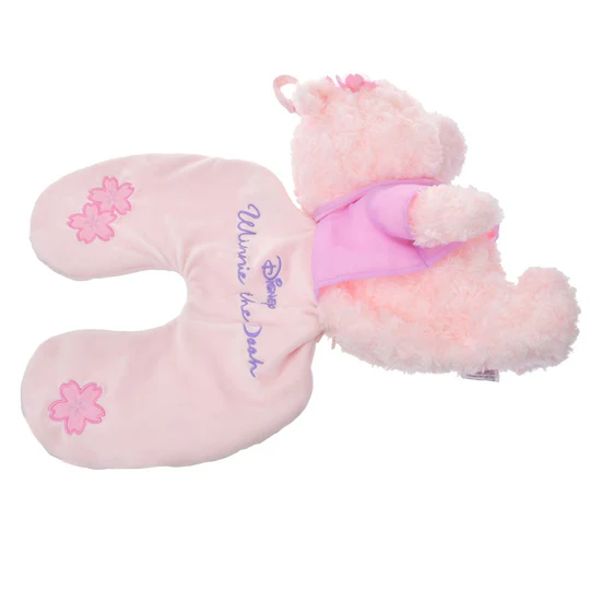 Disney|Winnie the Pooh Neck Pillow Plush Doll SAKURA Pink 2025|H31.5×W25×D21.5cm approx.