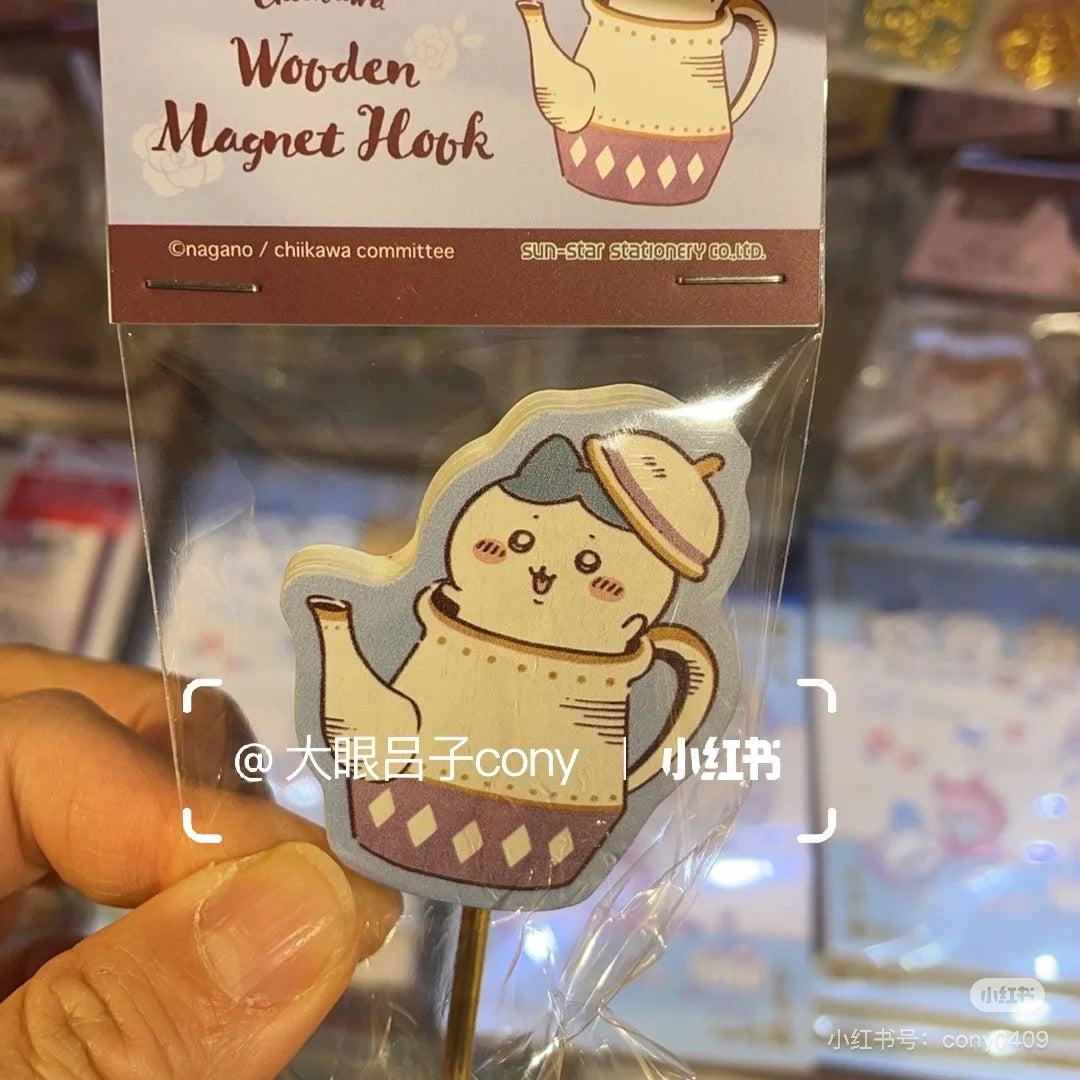 Chiikawa 吉伊卡哇|Wooden Magnet Hook/Wonder tea time爱丽丝梦游仙境下午茶系列木制磁吸挂钩|约H55×W45×D25mm