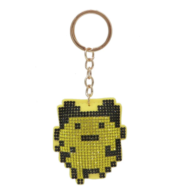 Tamagotchi|Rhinestone Keychain/Keyring|50 x 60 x 20mm approx.