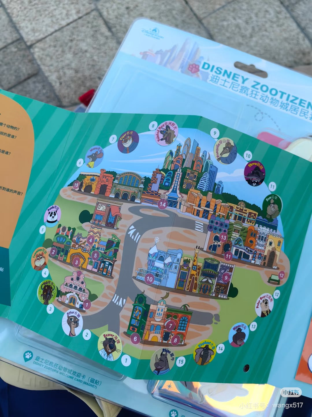 Disney迪士尼|《疯狂动物城》Judy朱迪&Nick尼克城市探索指南可爱卡套/磁贴套装