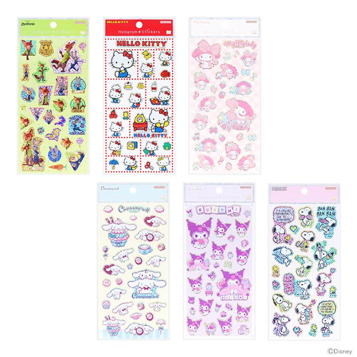 Sanrio三丽鸥|可爱角色全息PVC手账贴纸|约 H175 x W90 x D2mm