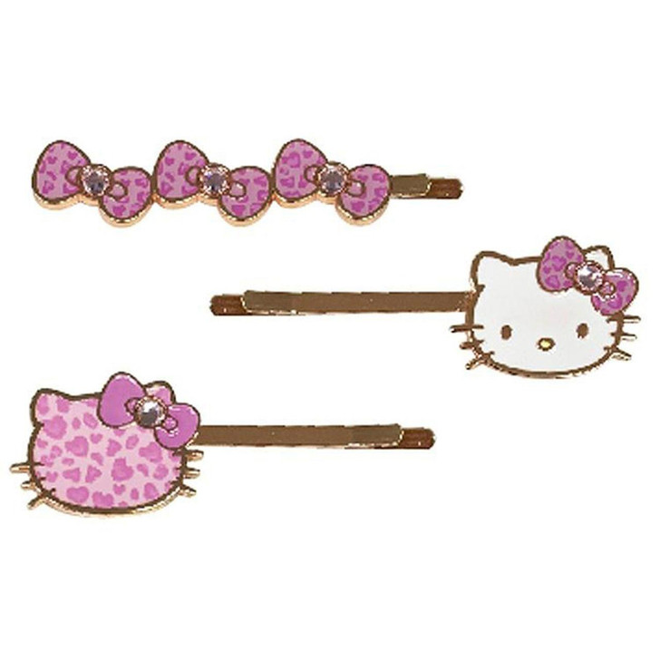 Sanrio|Hairpin Set - Hello Kitty : Gogo Gal Collection Leopard|3 piece