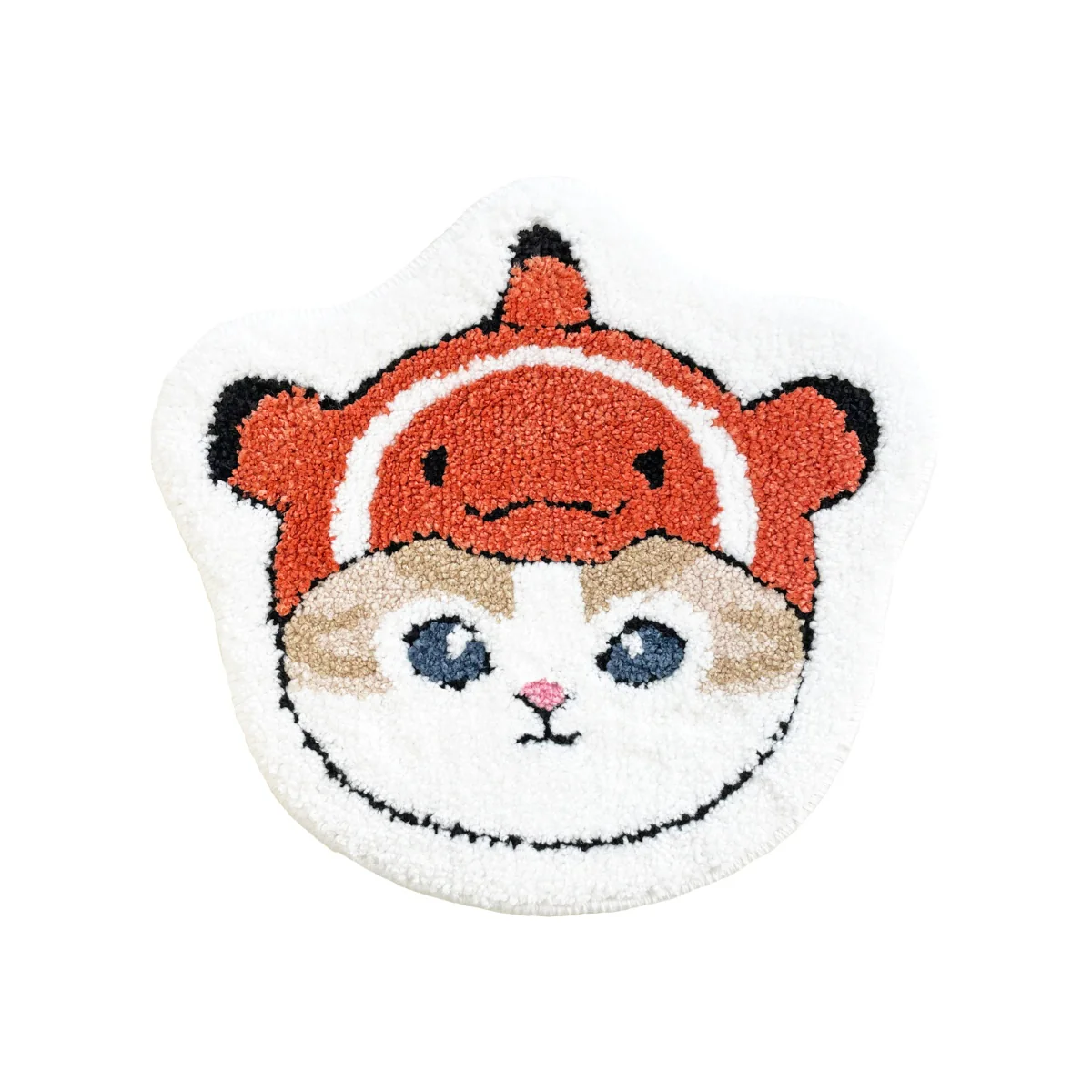 Mofusand|Die-cut Fluffy Mini Mat - Clownfish Cat| 35×37cm approx.