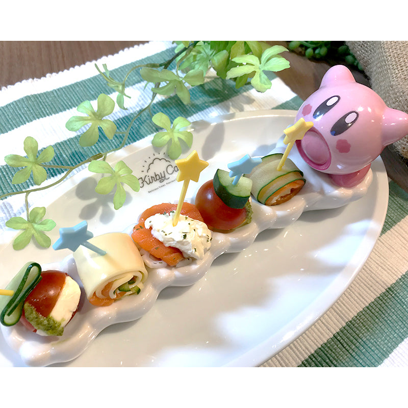 Kirby|卡比五连吸陶瓷甜点长盘/沙拉盘/沙拉碗/小件收纳盒/首饰盒/摆件|約H60×W220×D67mm