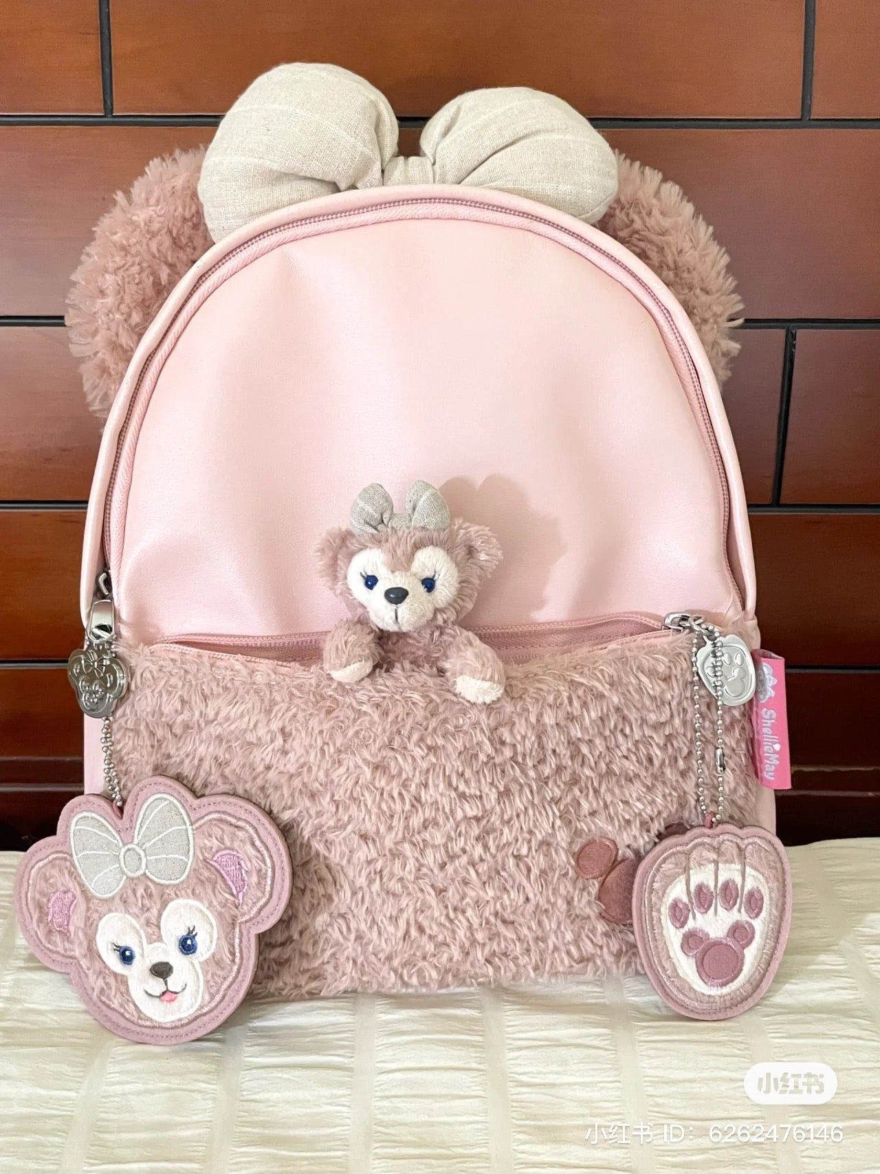 Disney|达菲雪莉玫双肩包/书包/防水内里/角色拉链头