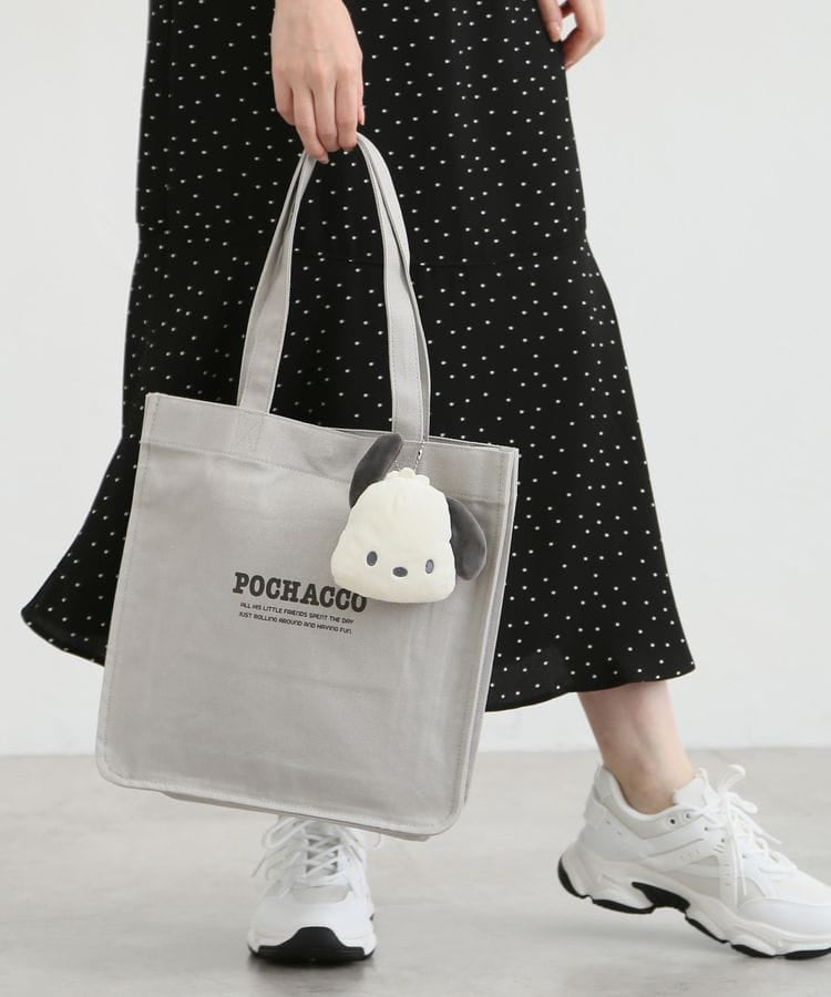 Sanrio|附带大头三丽鸥挂件肩背式帆布包/电脑包/有夹层/有搭扣|可容13寸电脑