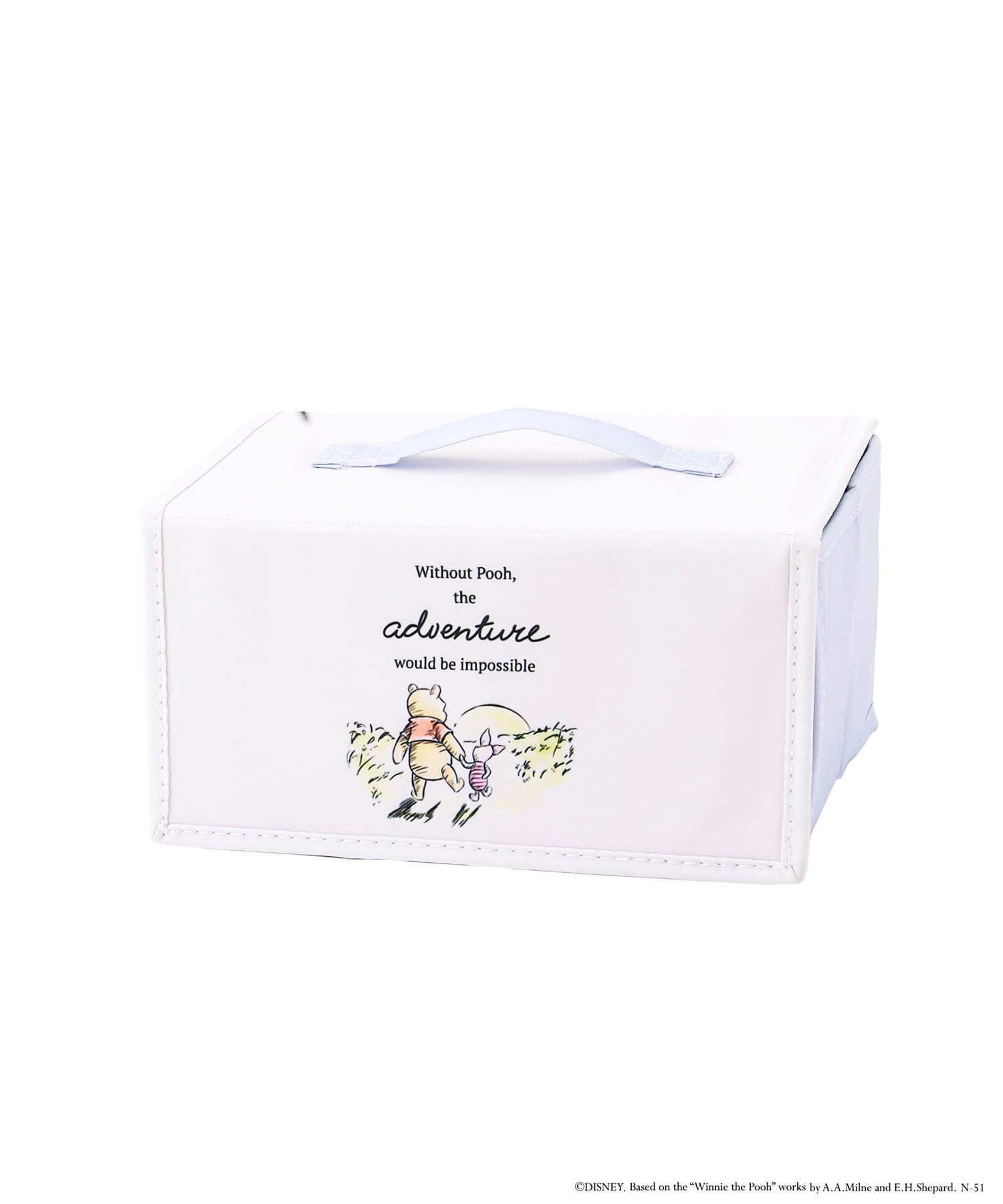 Disney|winnie the pooh噗噗双层收纳盒/收纳箱/可折叠|約幅23×奥行15×高さ12cm