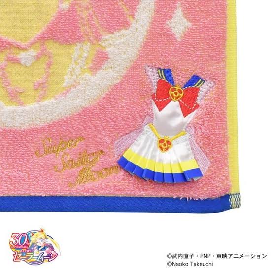 Sailor moon|美战30周年限定抗菌防臭/3d立体刺绣小方巾/水冰月/月野兔|約30×30cm