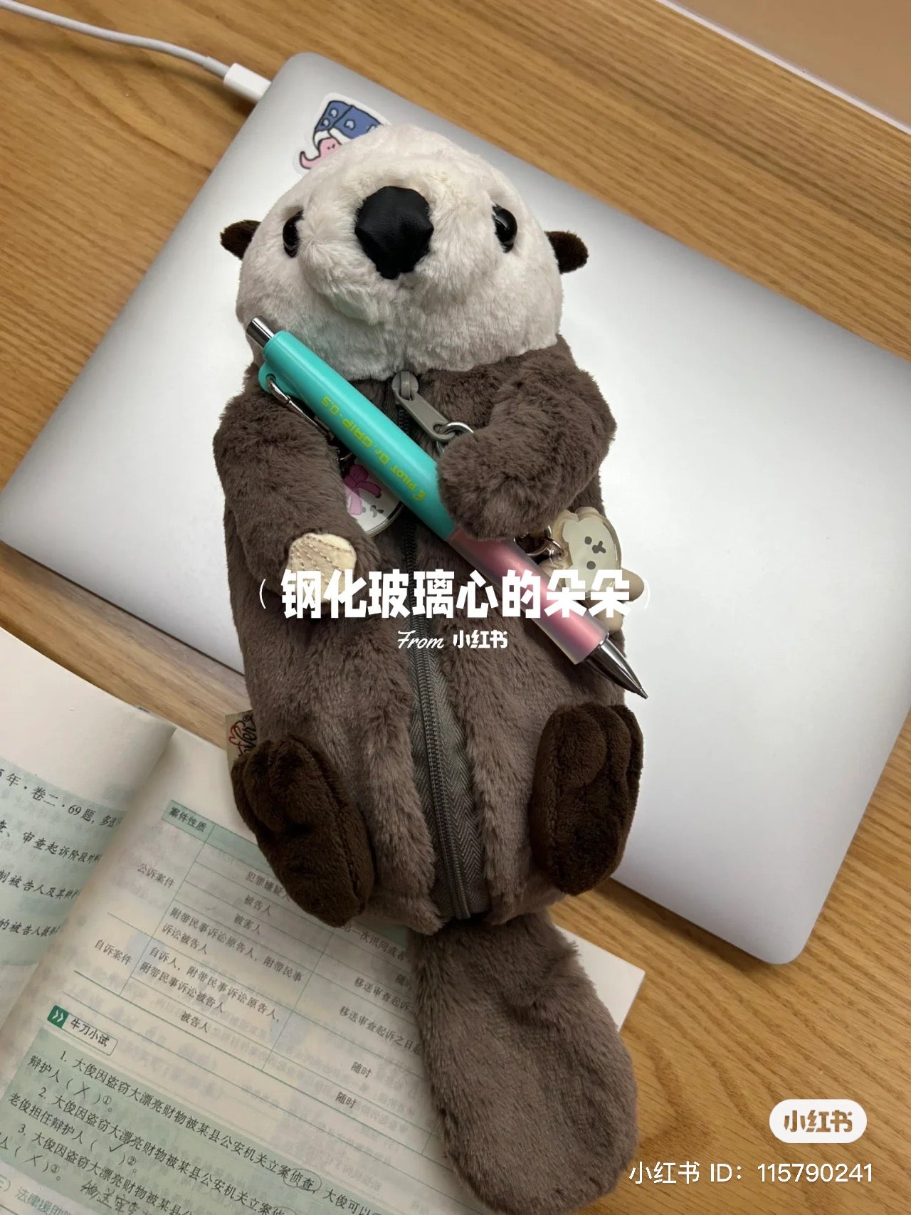 Bestever|超热门大容量水獭笔袋/软萌收纳袋|約 W10×H9×D31cm